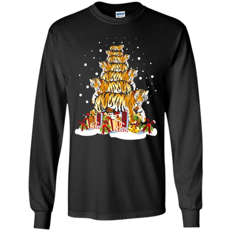 Tiger Christmas Tree Funny Merry Christmas - Long Sleeve T-Shirt