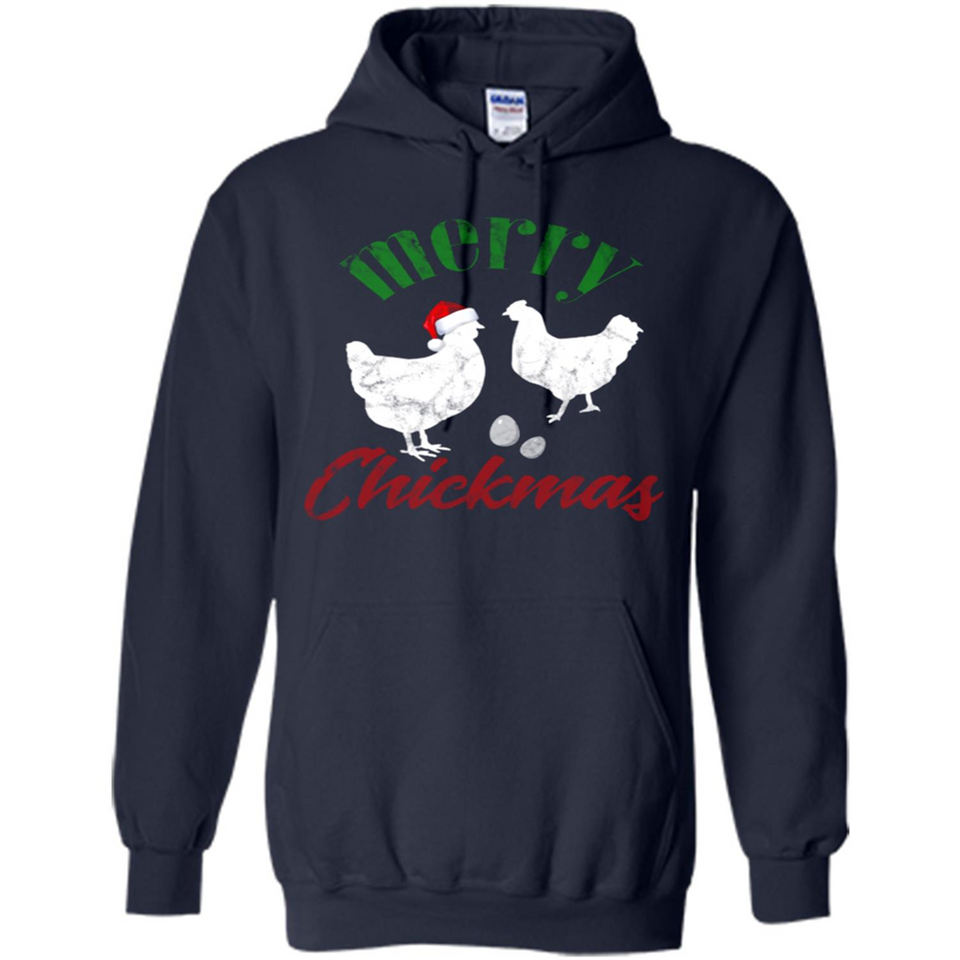 Christmas Chicken Shirt Santa Hens Lover Funny Farmer Gift - Hoodie