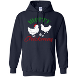 Christmas Chicken Shirt Santa Hens Lover Funny Farmer Gift - Hoodie