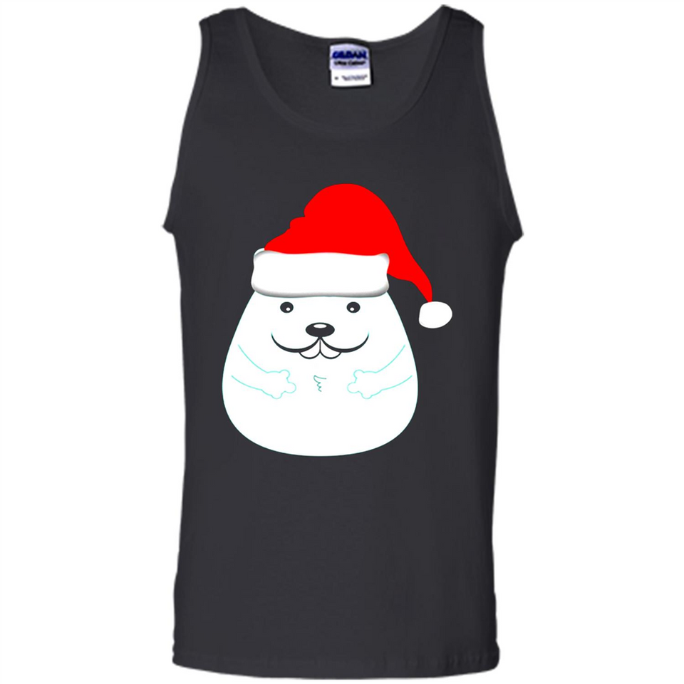 Funny Hamster Christmas t-shirt Santa Hat - Tank Top