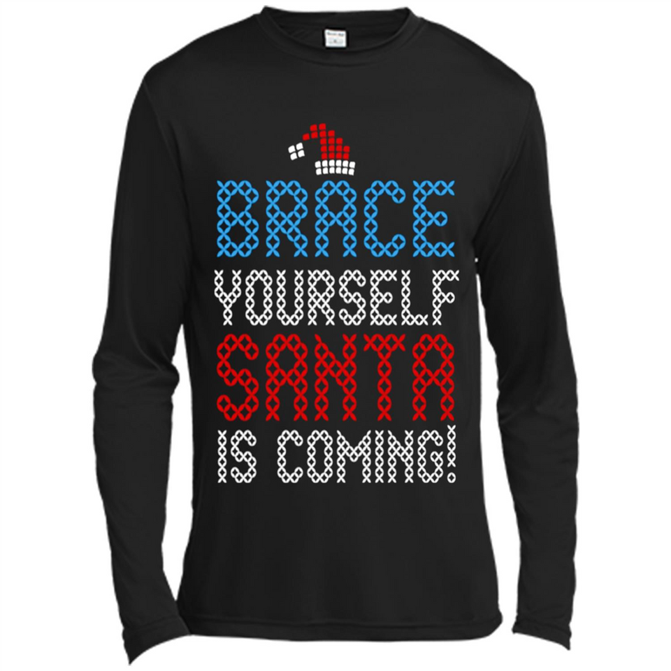 Brace Yourself Santa is coming Christmas - Canvas Long Sleeve T-Shirt