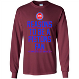 Reasons to be a Detroit Pistons Fan Complete List on Back - Long Sleeve T-Shirt