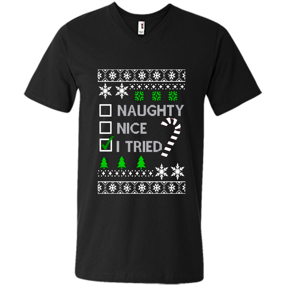Naughty Nice I Tried Christmas sweatshirt PINGPONG