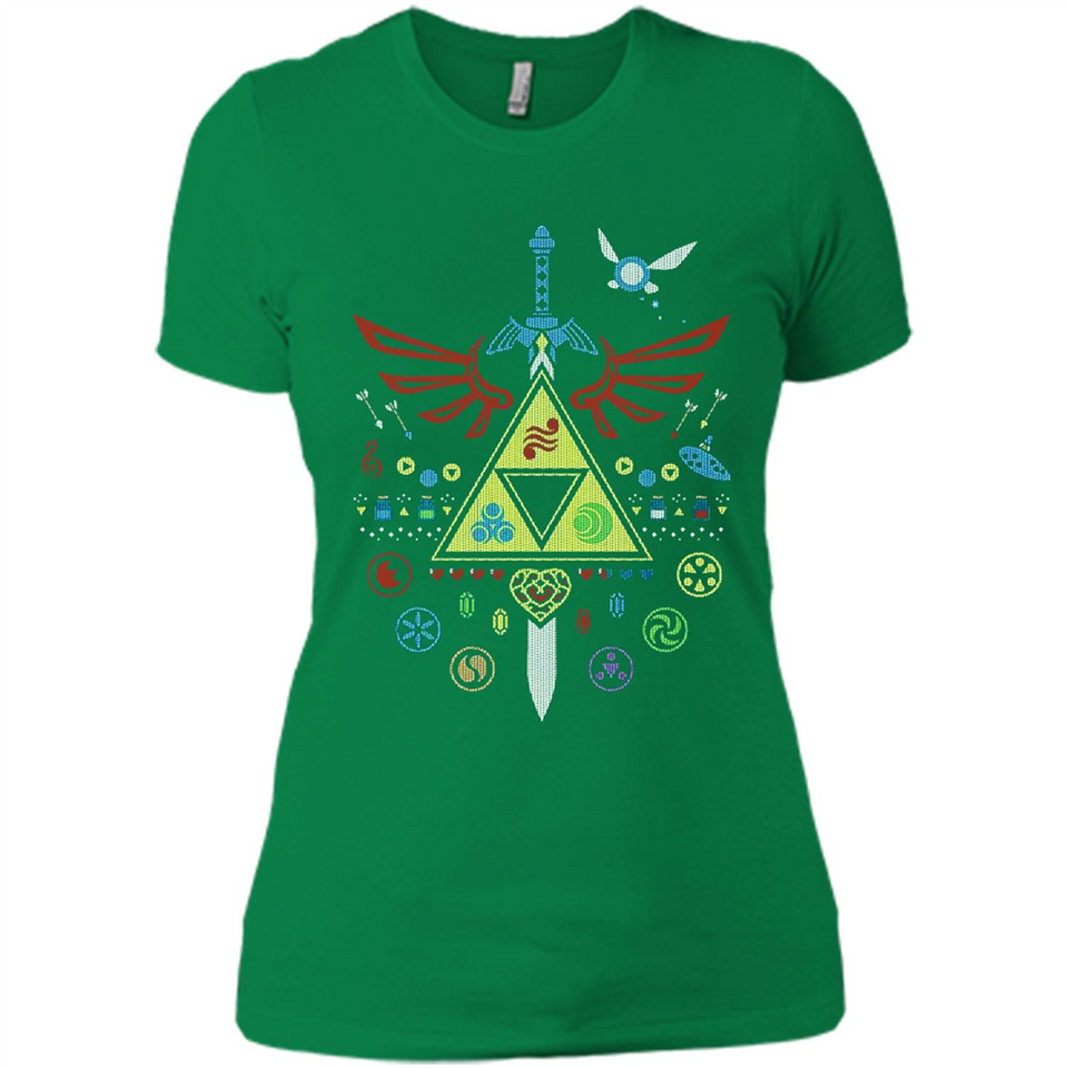 Song of Christmas Time the Legend of Zelda Ugly Sweater Perfect Christmas - Ladies' Boyfriend T-Shirt