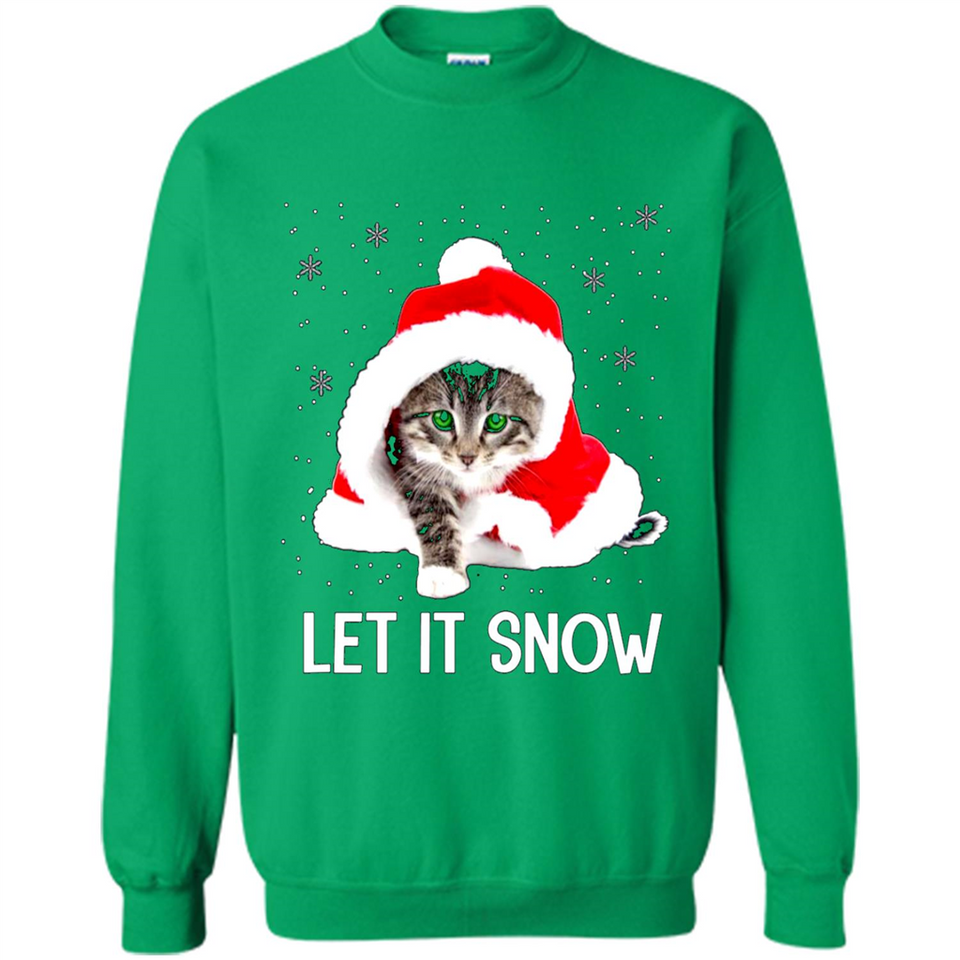 Let It Snow Cat Christmas sweater PINGPONG