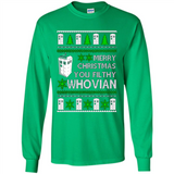 Merry Christmas You Filthy Whovian ugly sweater PINGPONG