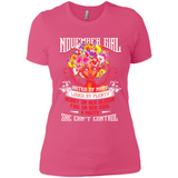 November Girl Flower - Ladies' Boyfriend T-Shirt