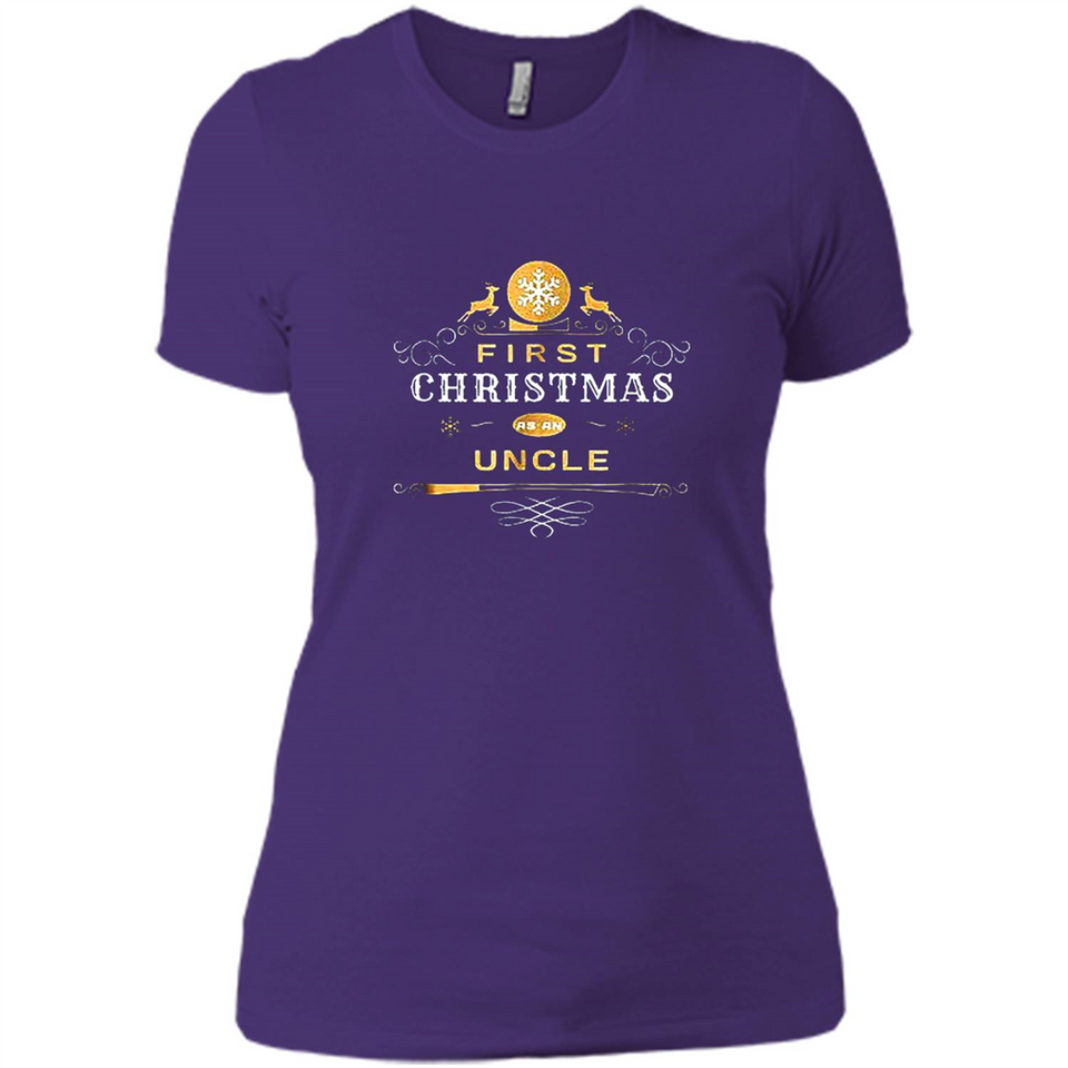 First Christmas as a Uncle - Christmas Family - Ladies' Boyfriend T-Shirt