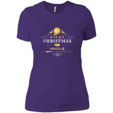 First Christmas as a Uncle - Christmas Family - Ladies' Boyfriend T-Shirt