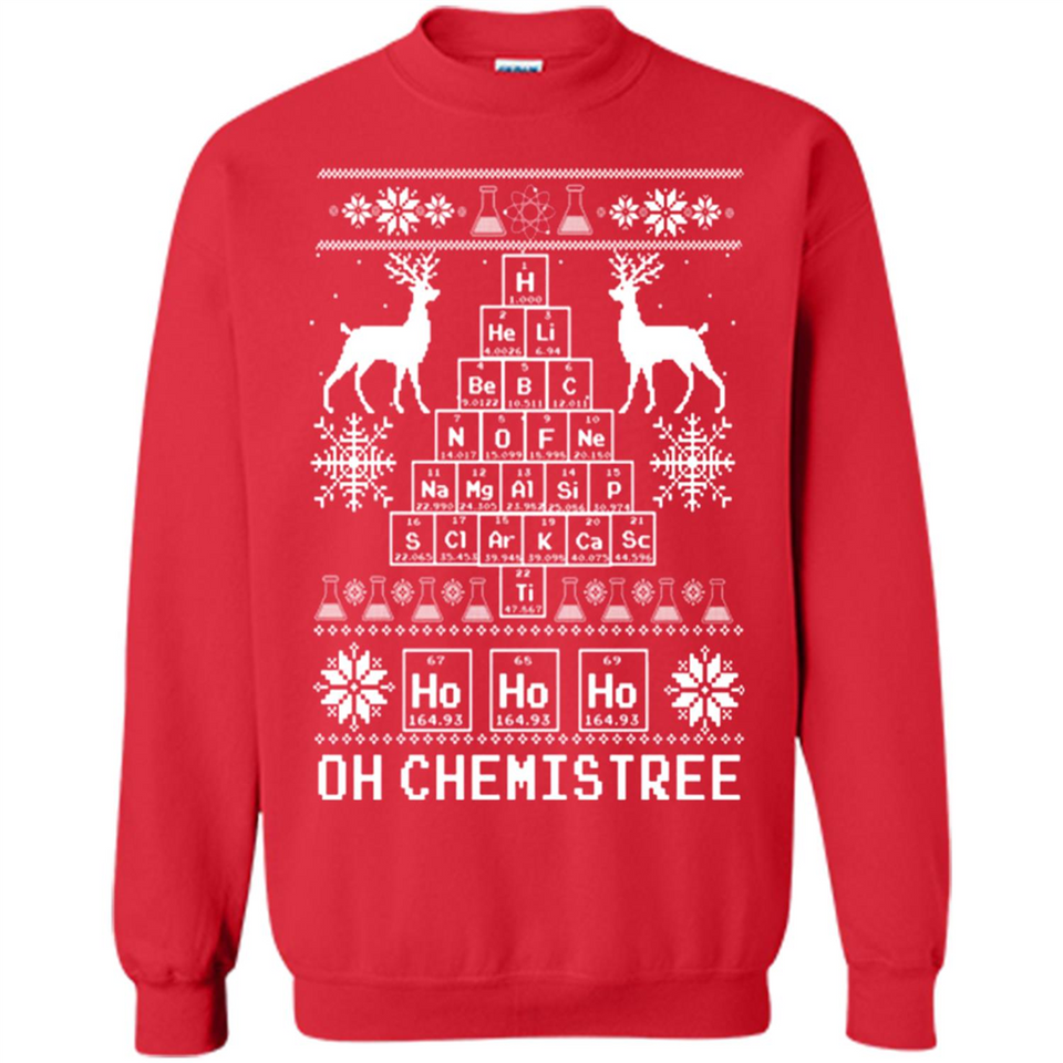 Oh Chemistry Tree Ugly Christmas Sweater - Sweatshirt