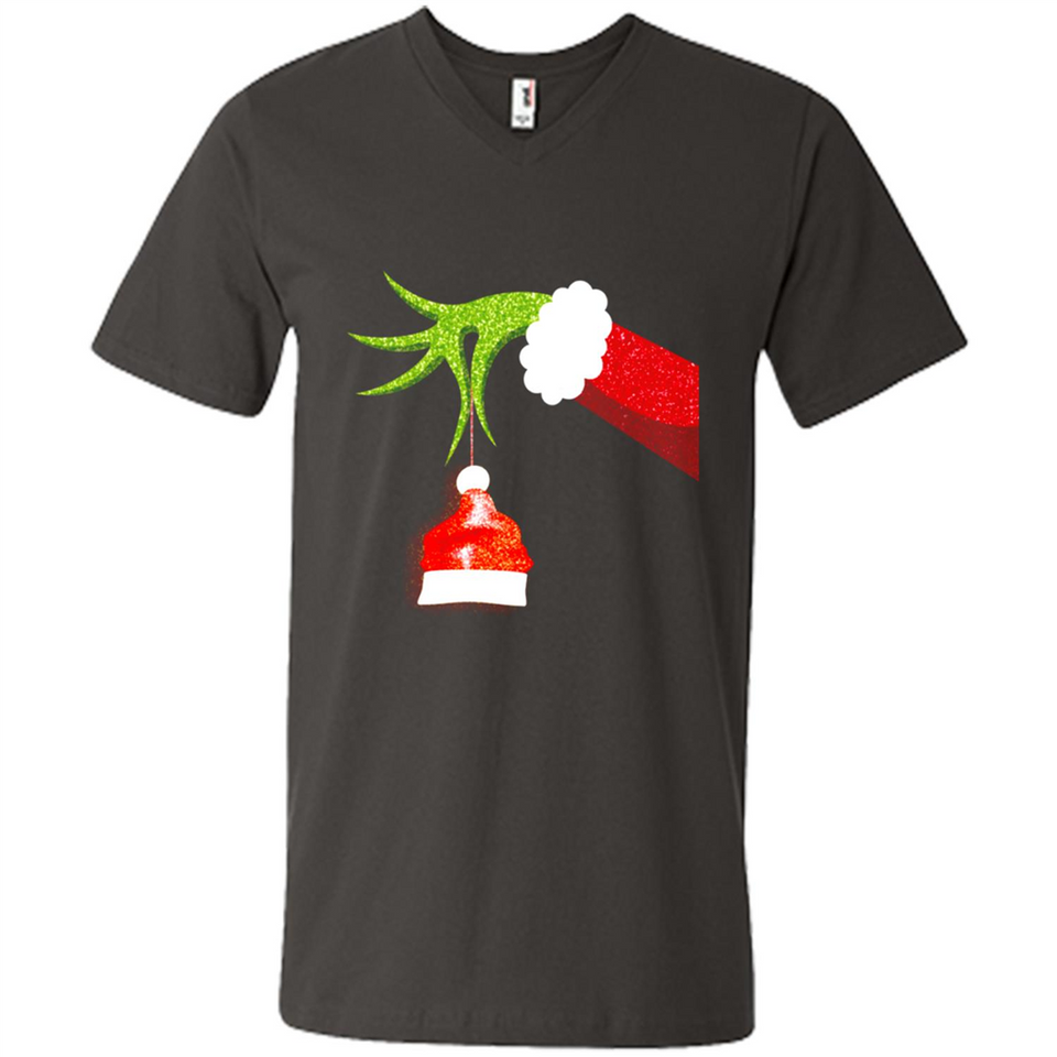 Funny Grinch Hand Holding Santa Hat Ornament Christmas PING PONG