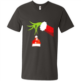 Funny Grinch Hand Holding Santa Hat Ornament Christmas PING PONG