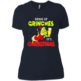 Drink Up Grinches it_s Christmas - Merry Xmas Sweatshirt - Ladies' Boyfriend T-Shirt