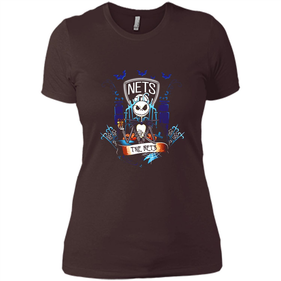 Brooklyn Nets Halloween The Nightmare Before Christmas - Ladies' Boyfriend T-Shirt