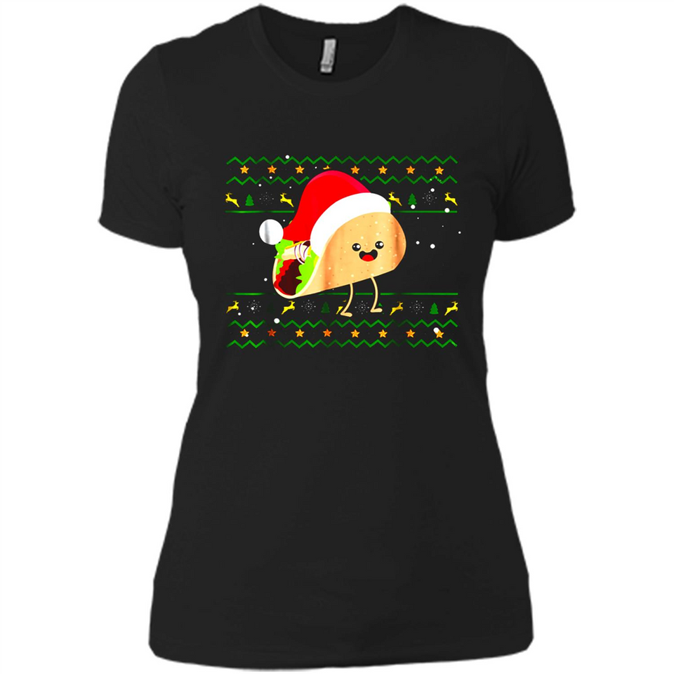 TACO Santa Hat Ugly Christmas shirt Ladies' Boyfriend