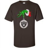 Amazing tee Oakland Raiders Glitter Grinch Monogram Ornament Christmas Gift - Shirt