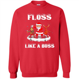 Floss Like A Boss Santa Flossing Dance Funny - Sweatshirt