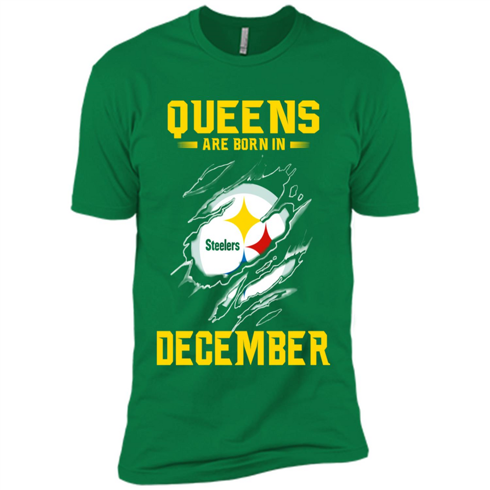 Queens Are Born In December - Pittsburgh Steelers Football - Premium Short Sleeve T-Shirt