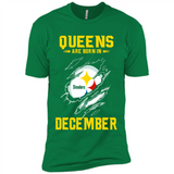 Queens Are Born In December - Pittsburgh Steelers Football - Premium Short Sleeve T-Shirt