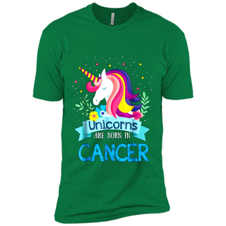Unicorns are born in Cancer Birthday Rainbow Gift Custom Ultra Cotton