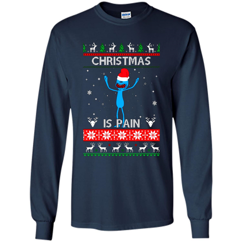 Mr Meeseeks Christmas Is Pain – Rick and Morty Christmas Sweater PINGPONG