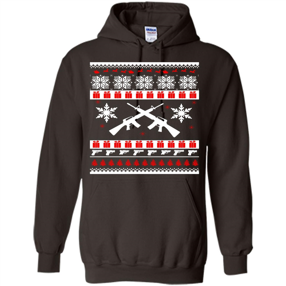Rifle I Want Rifle Guns For Christmas ugly - Hoodie