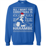 All I Want For Christmas Is Harambe Christmas - Sweatshirt