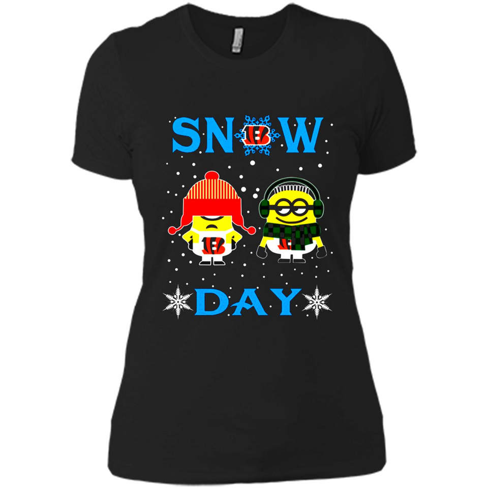 Snow Day Shirt For Cincinnati Bengals Vs Minion Fans pingpong