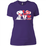 Snoopy loves NBA Atlanta Hawks - Ladies' Boyfriend T-Shirt