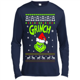 The Grinch Face Christmas - Canvas Long Sleeve T-Shirt