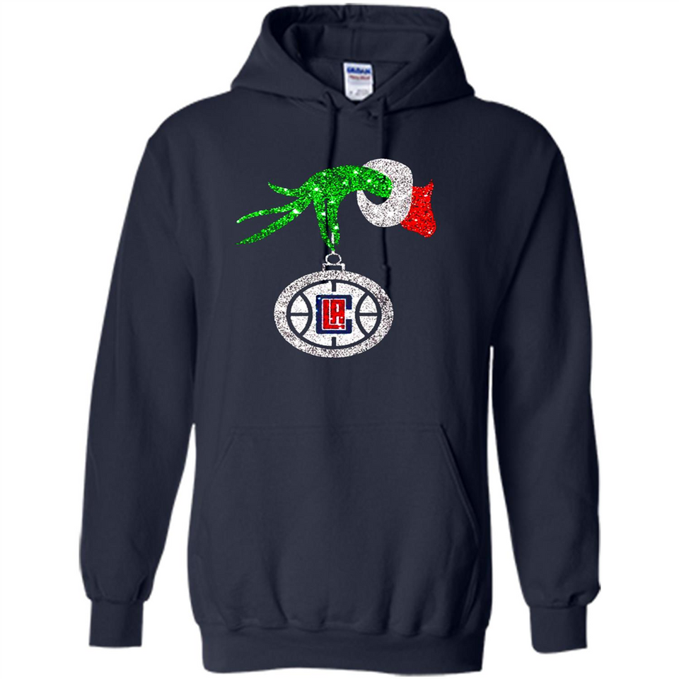 Amazing shirt Los Angeles Clippers Glitter Grinch Monogram Ornament Christmas Gift - Hoodie