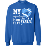 Carolina Panthers Football My Heart is on that Field - Sweatshirt