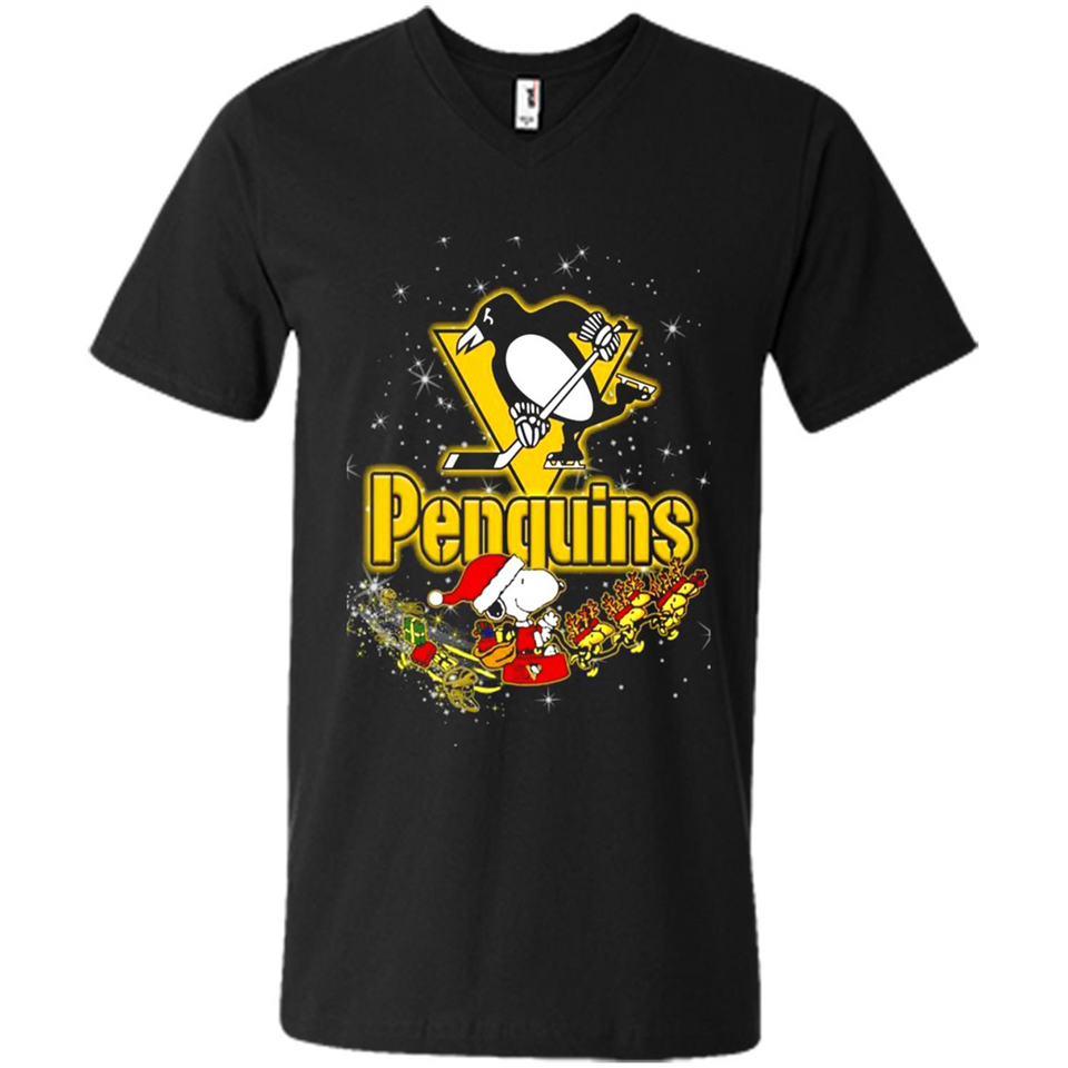Snoopy Christmas Pittsburgh Penguins - Men's V-Neck