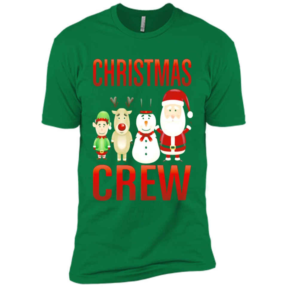 CHRISTMAS CREW Shirt X-mas Santa Snowman Reindeer Elf - Premium Short Sleeve T-Shirt