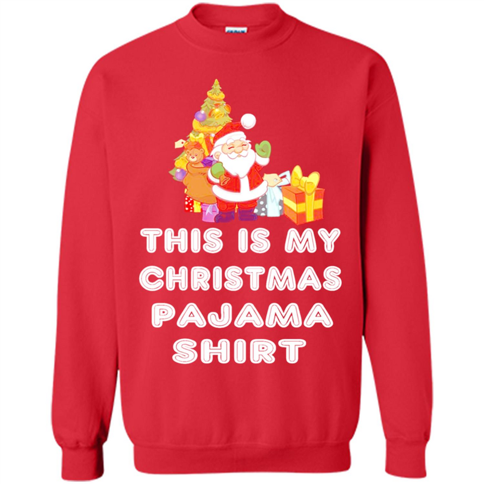This is My Christmas Pajama Shirt - Santa Bear Tree Gift Tee