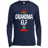 Grandma Elf Shirt -Family Matching Christmas Pajamas - Canvas Long Sleeve T-Shirt