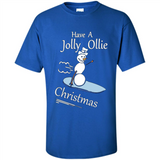 Snowman Snowboarder Tshirt Have Jolly Ollie Christmas