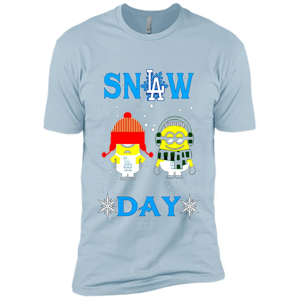 Snow Day Shirt For Los Angeles Dodgers Vs Minion Fans pingpong