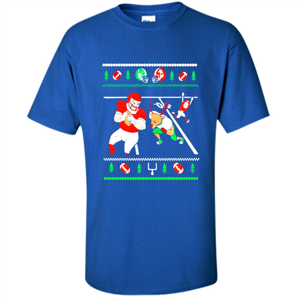 Santa vs Deer Football Ugly Christmas PINGPONG