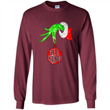 Christma Season With Green Grinch Hand Be Kind - Long Sleeve T-Shirt