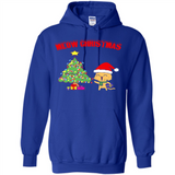 Meow merry christmas- cat and pine merry christmas - Hoodie