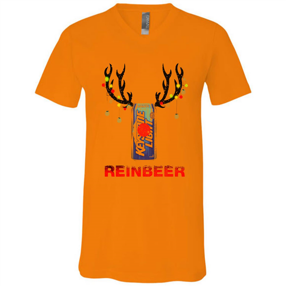 Keystone Light reinbeer Christmas - Canvas Unisex V-Neck