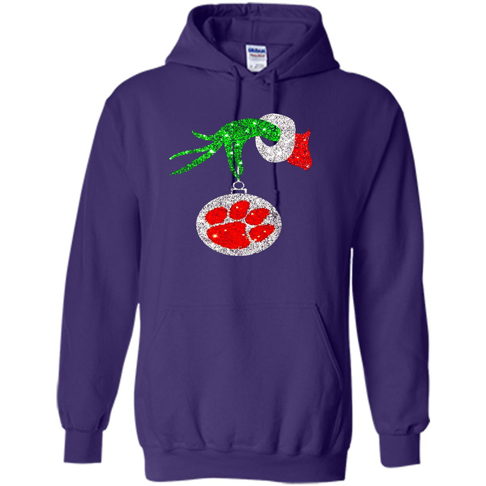 Amazing tee Clemson Tigers Glitter Grinch Monogram Ornament Christmas Gift - Sao chép - Hoodie