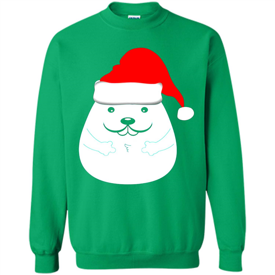 Funny Hamster Christmas t-shirt Santa Hat - Sweatshirt