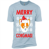 Funny Christmas Santa Corgi Dog Merry Corgmas - Premium Short Sleeve T-Shirt