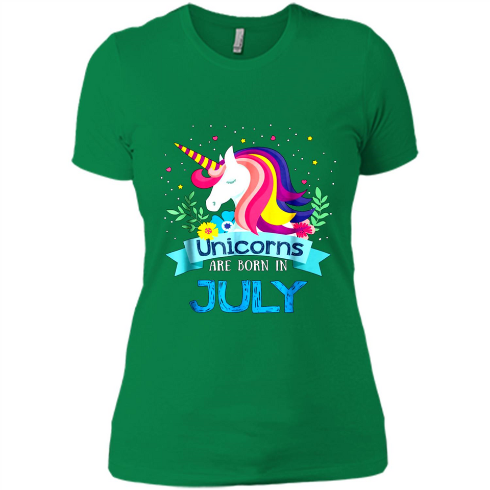 Unicorns are born in July Birthday Rainbow Gift Ladies Custom