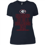 Reasons to be a Georgia Bulldogs Fan Complete List on Back - Ladies' Boyfriend T-Shirt