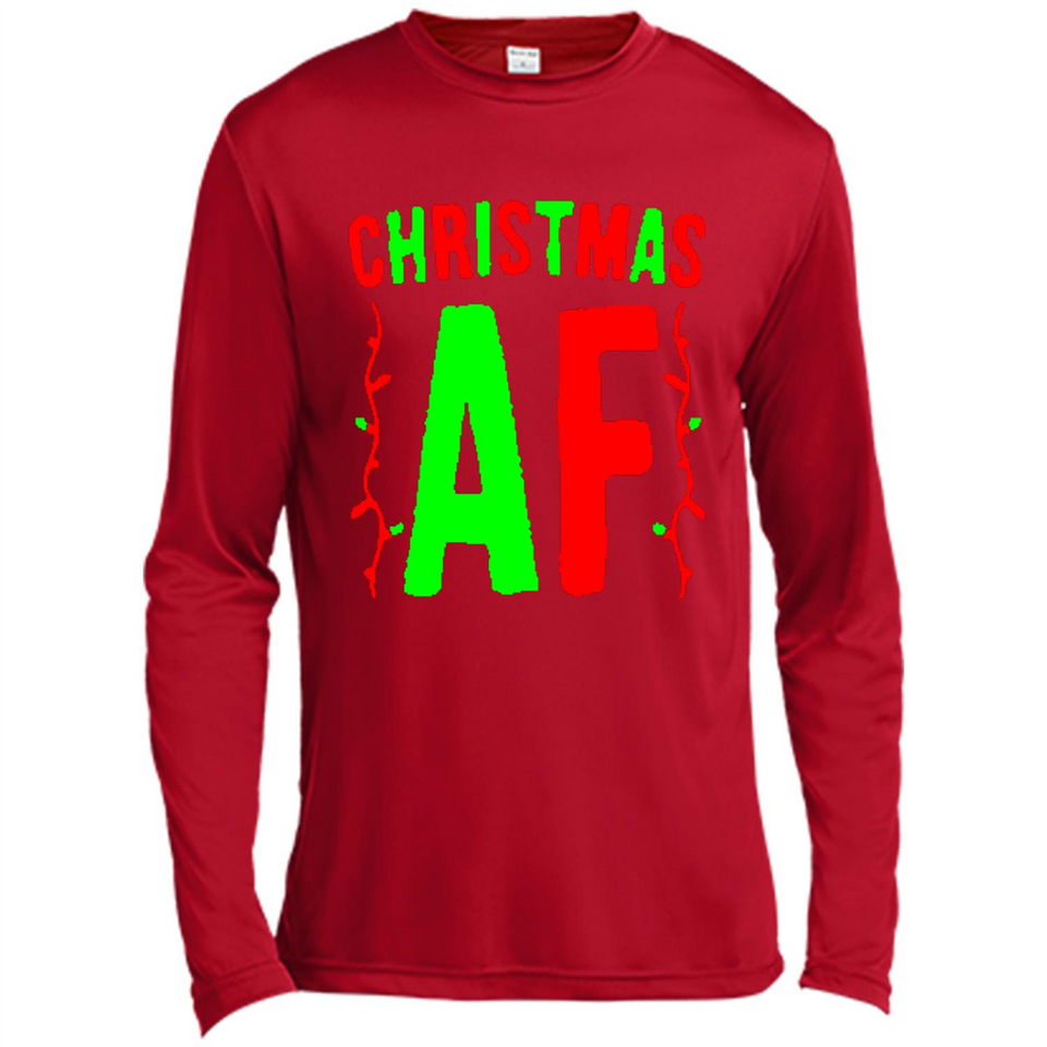 Christmas Ugly Sweater Christmas AF - Canvas Long Sleeve T-Shirt