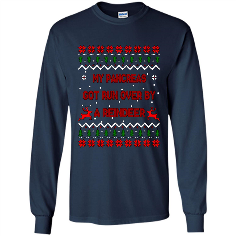 My Pancreas Got Run Over By A Reindeer Diabetes Christmas sweater PINGPONG