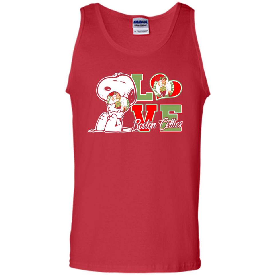Snoopy loves NBA Boston Celtics - Tank Top